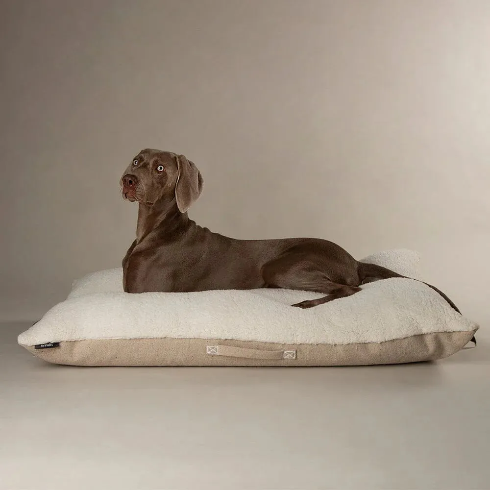 100% Recycled Eden Pillow Dog Bed - Cream