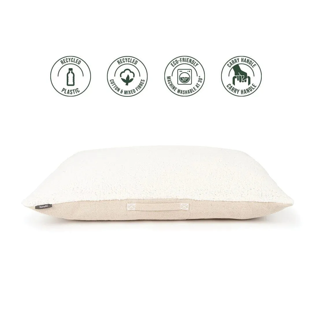 100% Recycled Eden Pillow Dog Bed - Cream