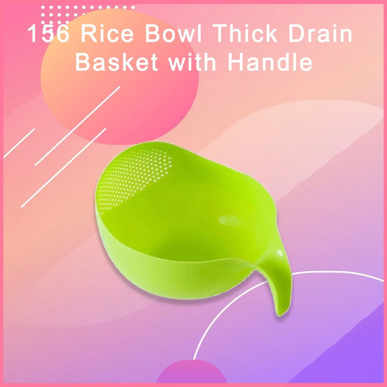 156 Rice Bowl Thick Drain Basket with Handle