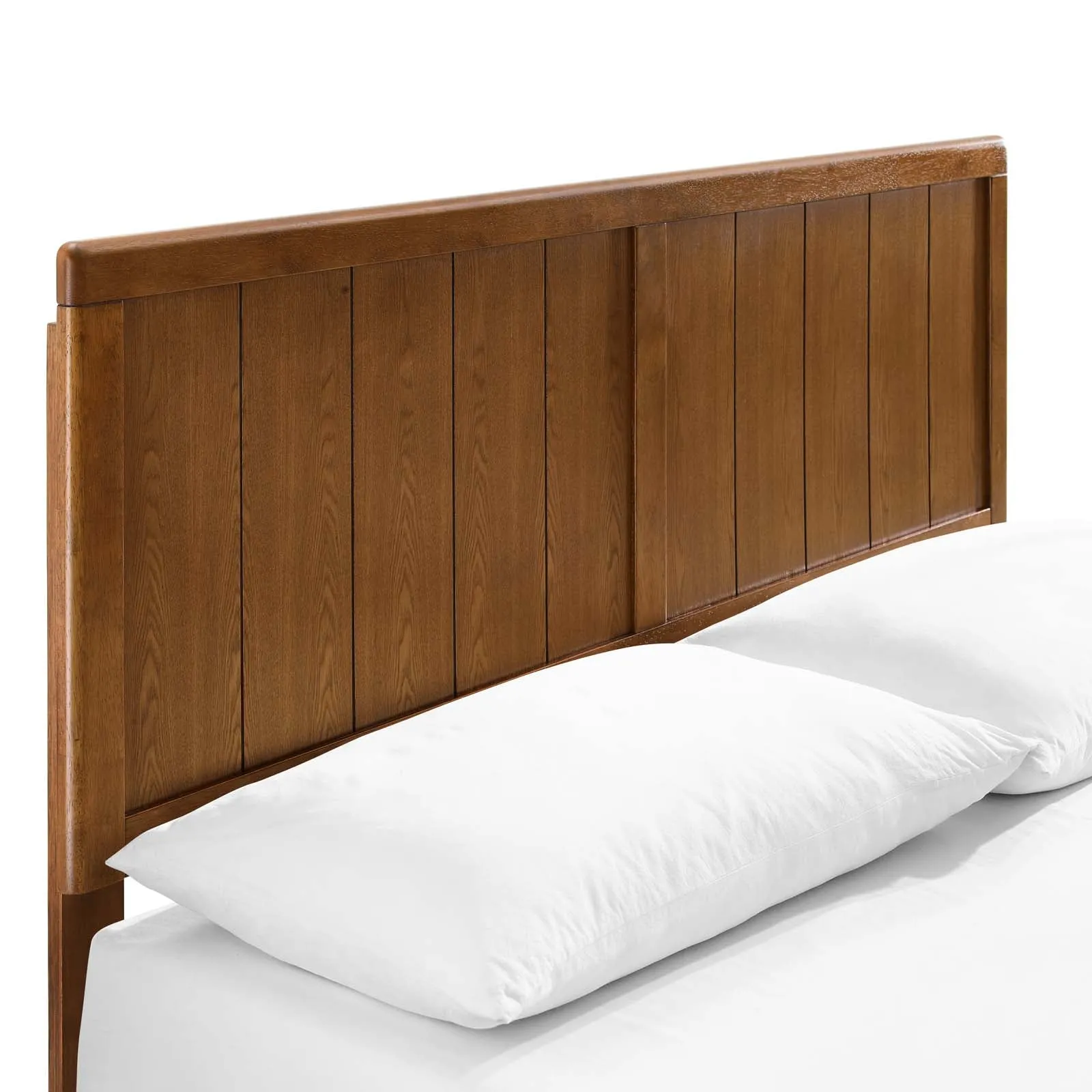 Alana Wood Platform Bed With Angular Frame