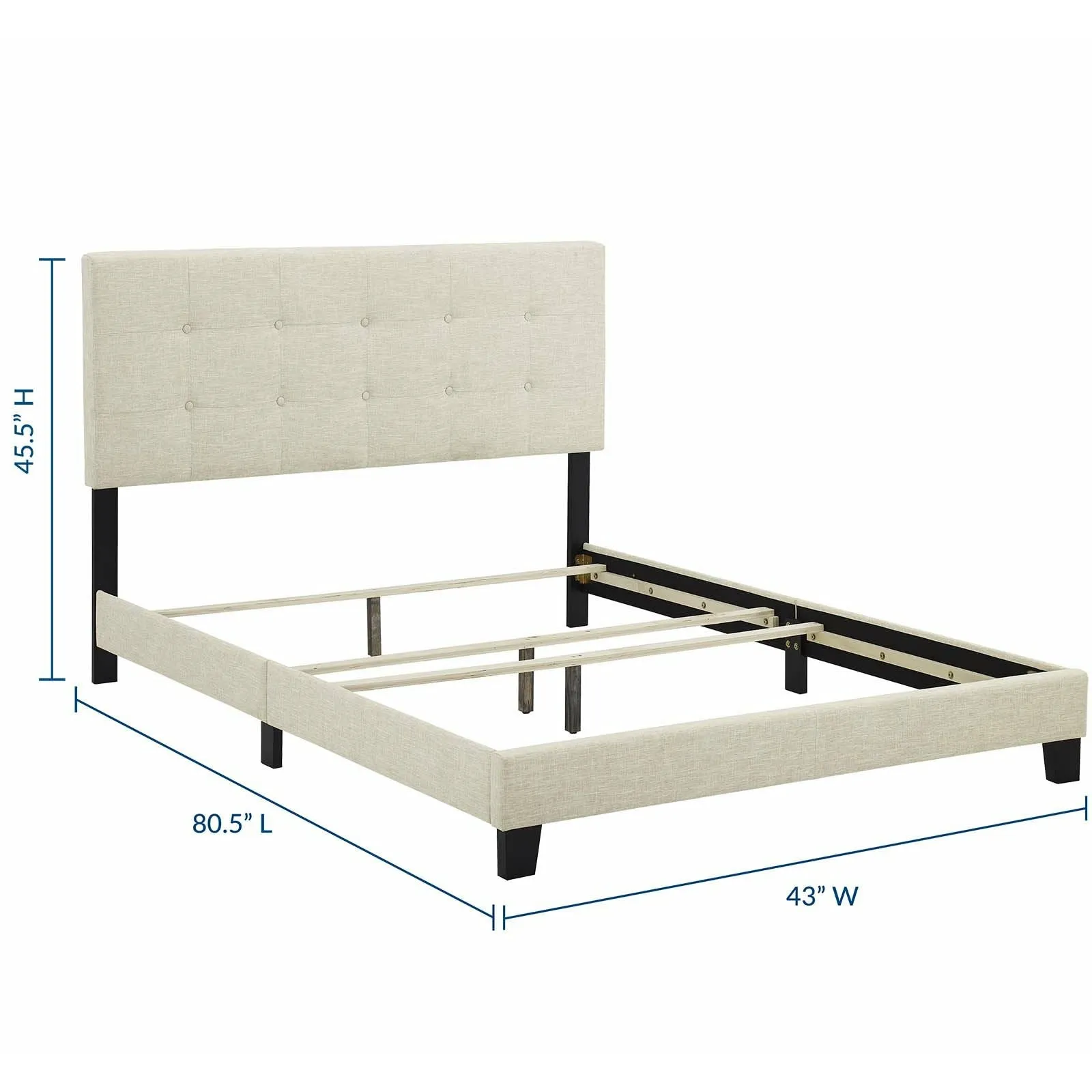 Amira Upholstered Fabric Bed