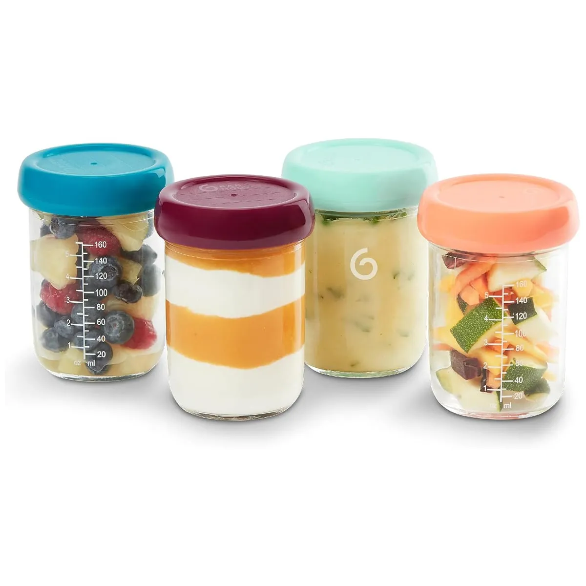 Babymoov Glass Babybols Food Storage Container Set - 4 Pack