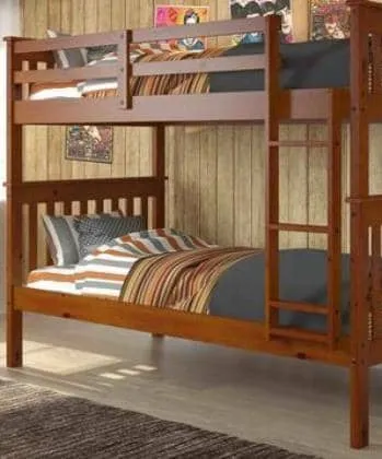 Benjamin Espresso Bunk Bed for Kids