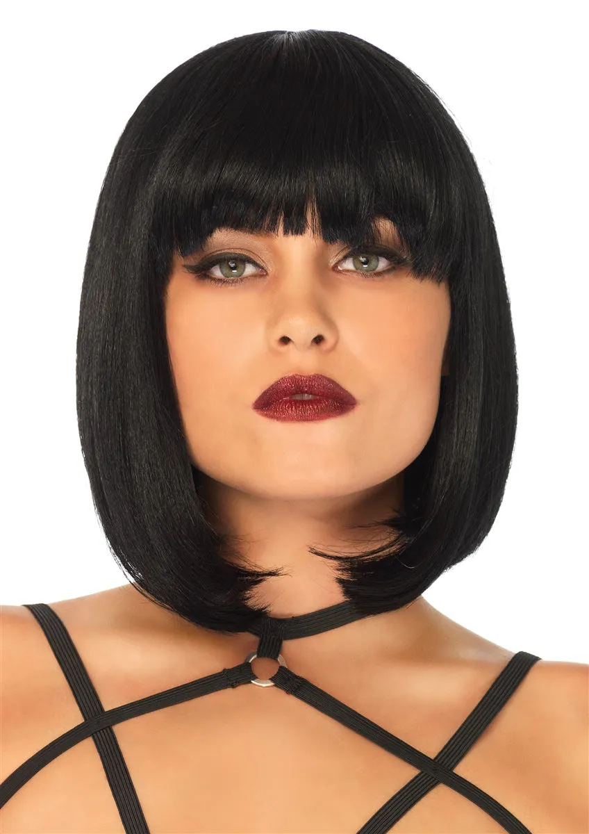 Black Bob Wig with Bangs