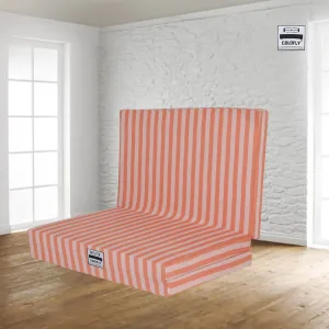 COLOFLY Foldable UHD Foam Three Fold Single Bed Reversible Mattress (Size - 72 x 35 x 3 Inches) Lightweight Gadda for Guests Travel Picnic - Orange