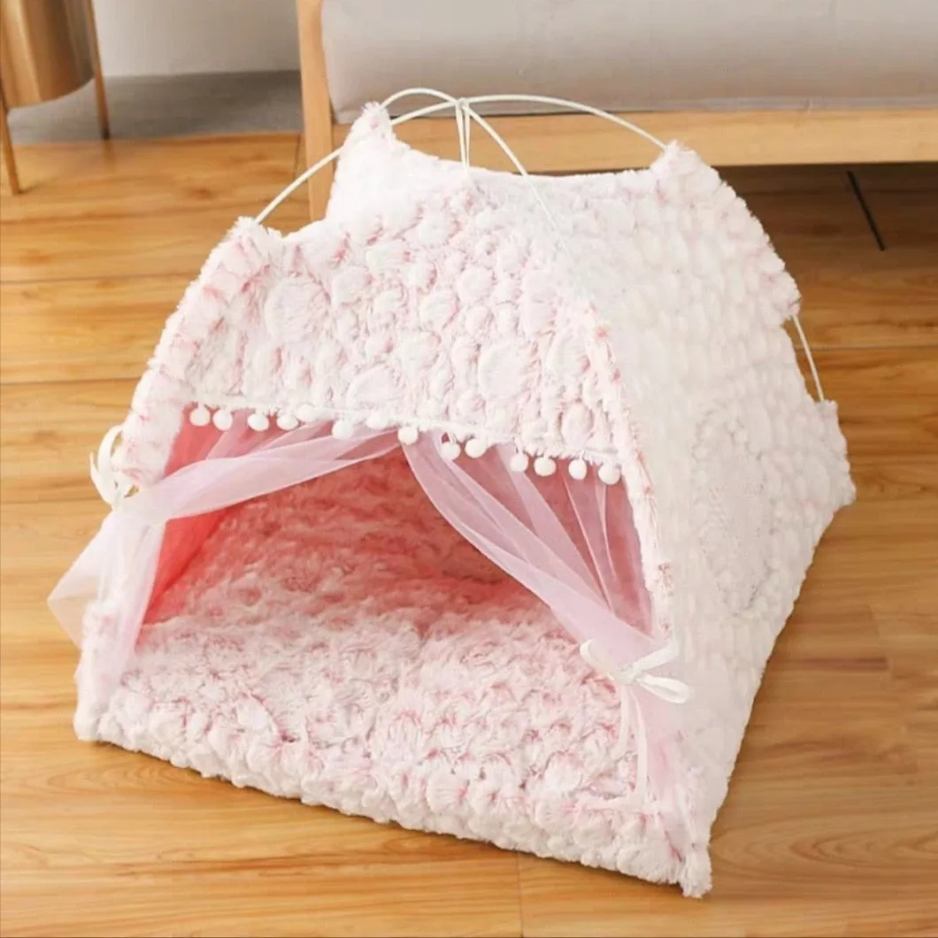 Comfy Cat Tent With Mat And Curtain