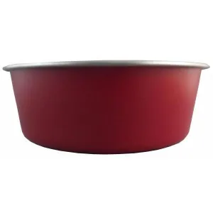 Delisio Design Stainless Steel Dog Bowl Red Extra Large