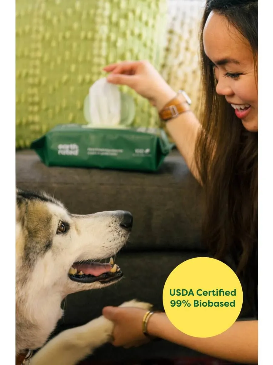 Earth Rated 100 Dog Wipes - Unscented