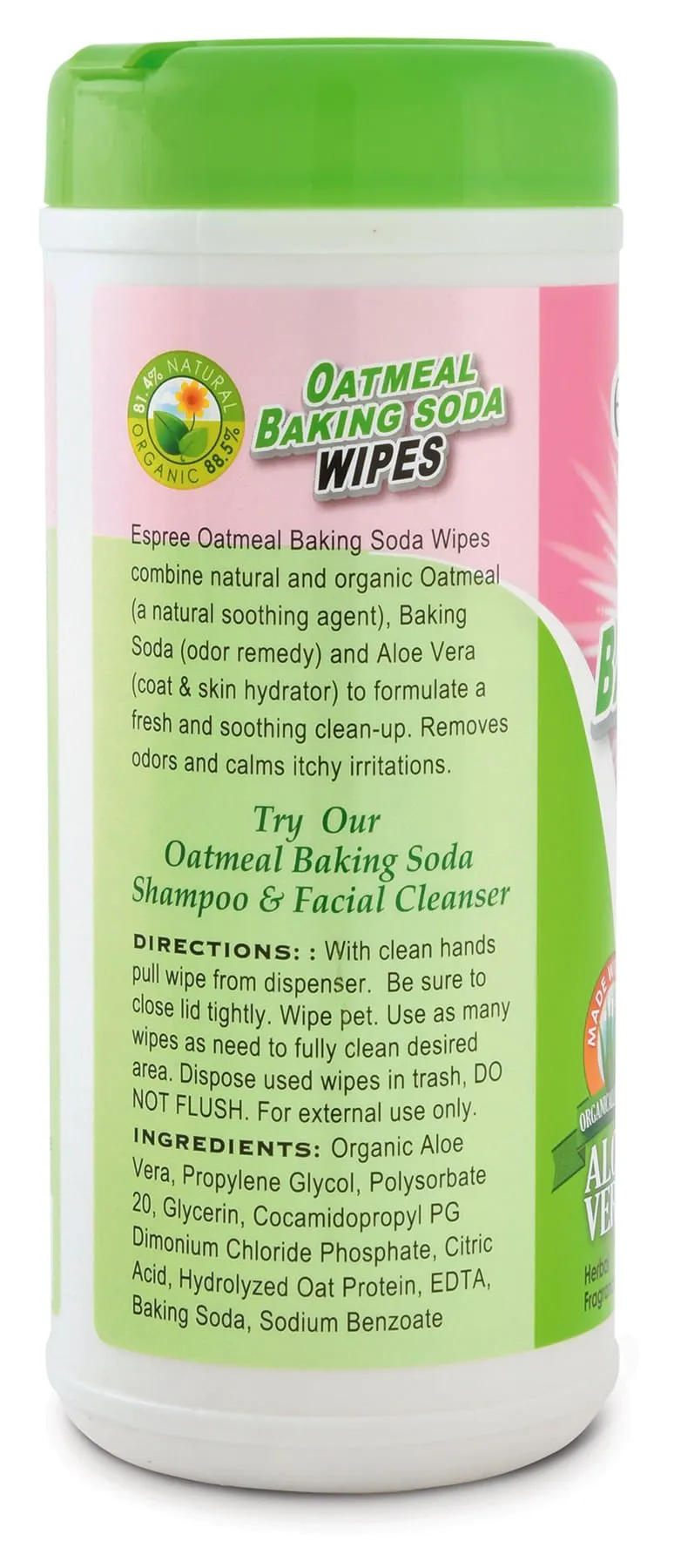 Espree Oatmeal Baking Soda Wipes