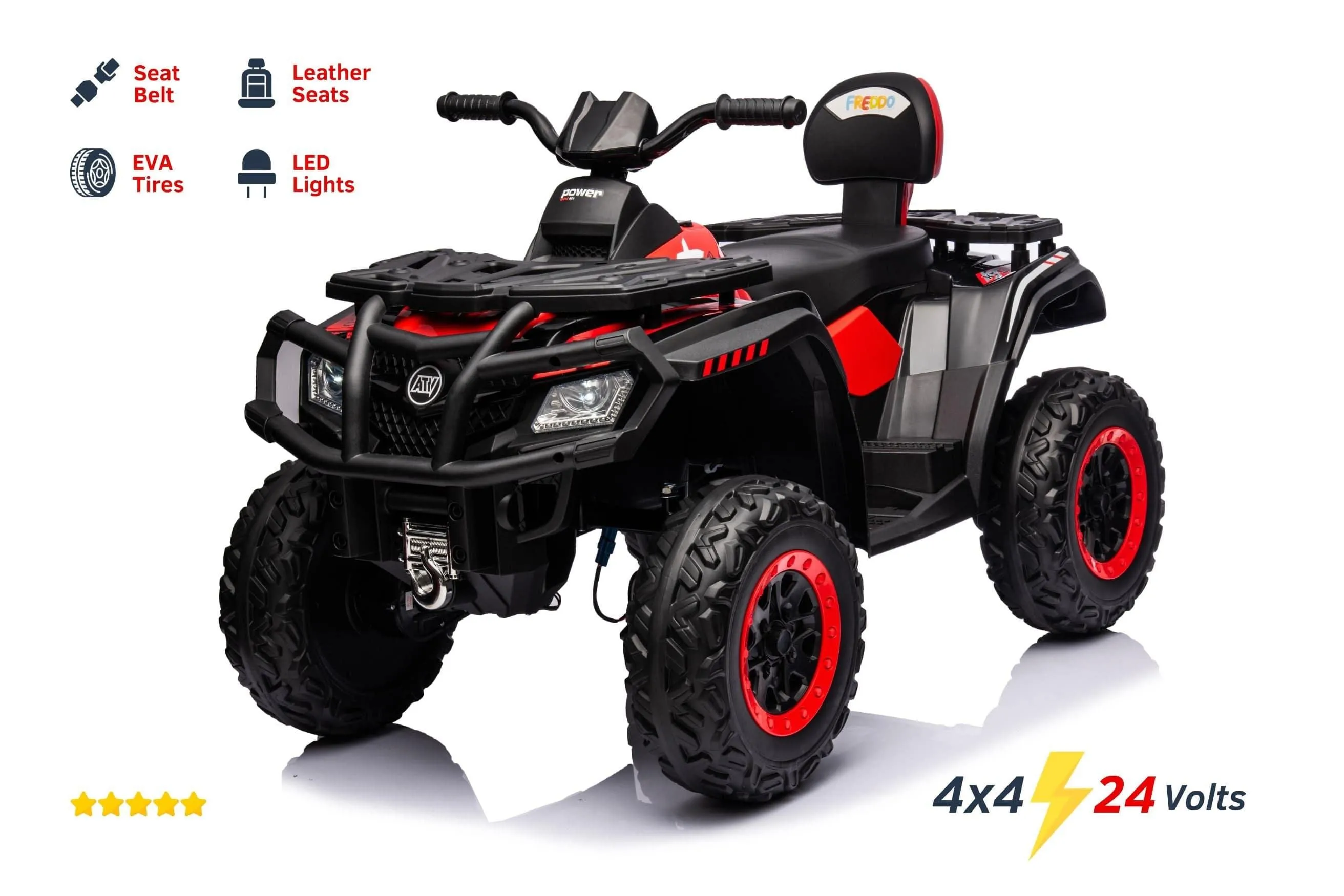 Freddo Toys 24V 4x4 Freddo Raptor 2 Seater Ride on ATV