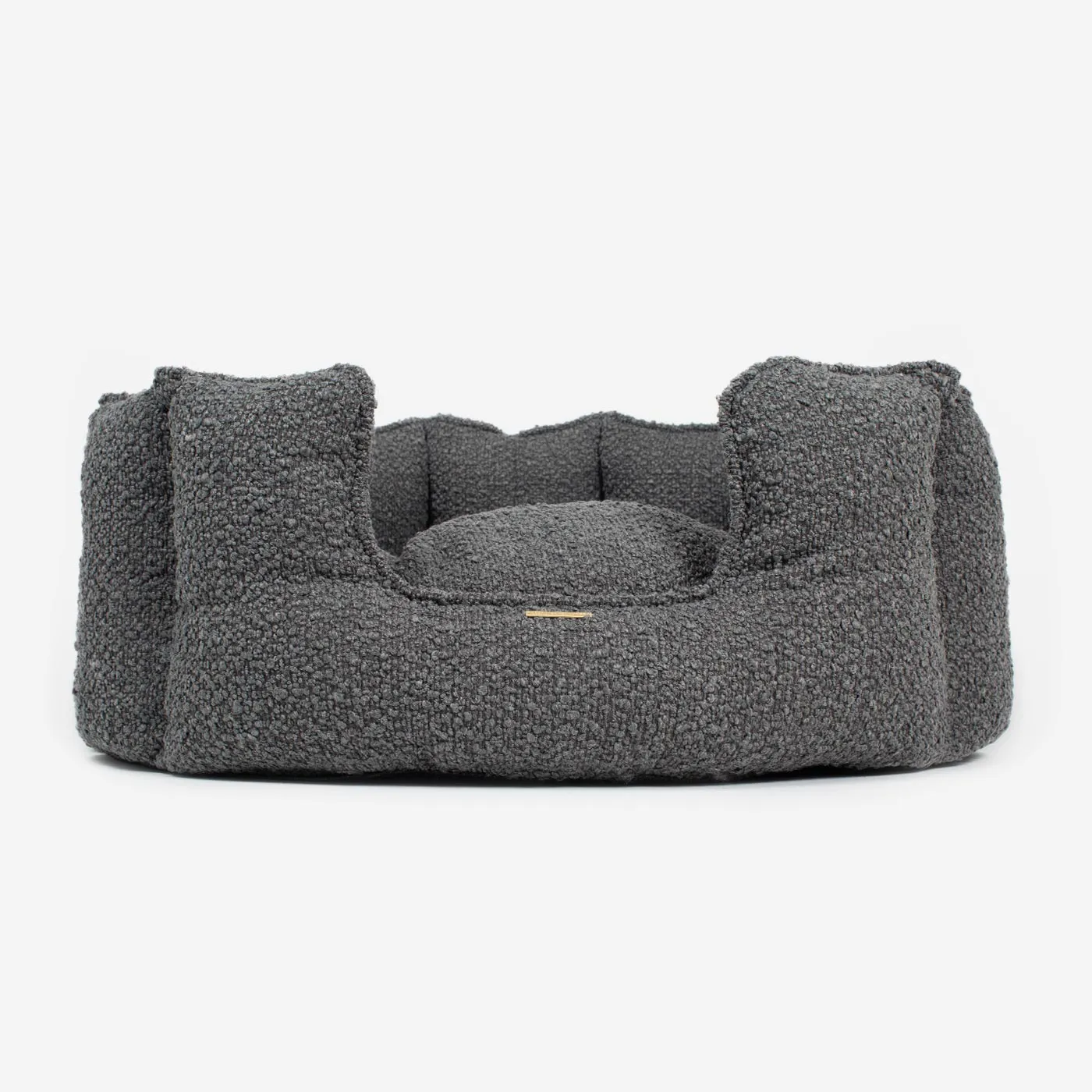 High Wall Bed With Removable Covers in Granite Bouclé by Lords & Labradors