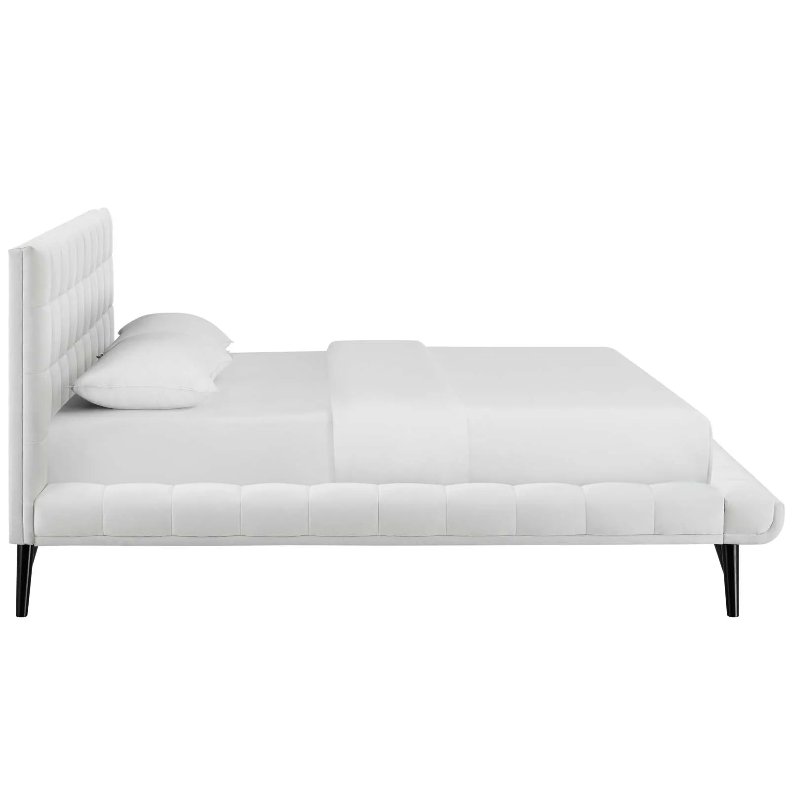 Julia Biscuit Tufted Performance Velvet Platform Bed