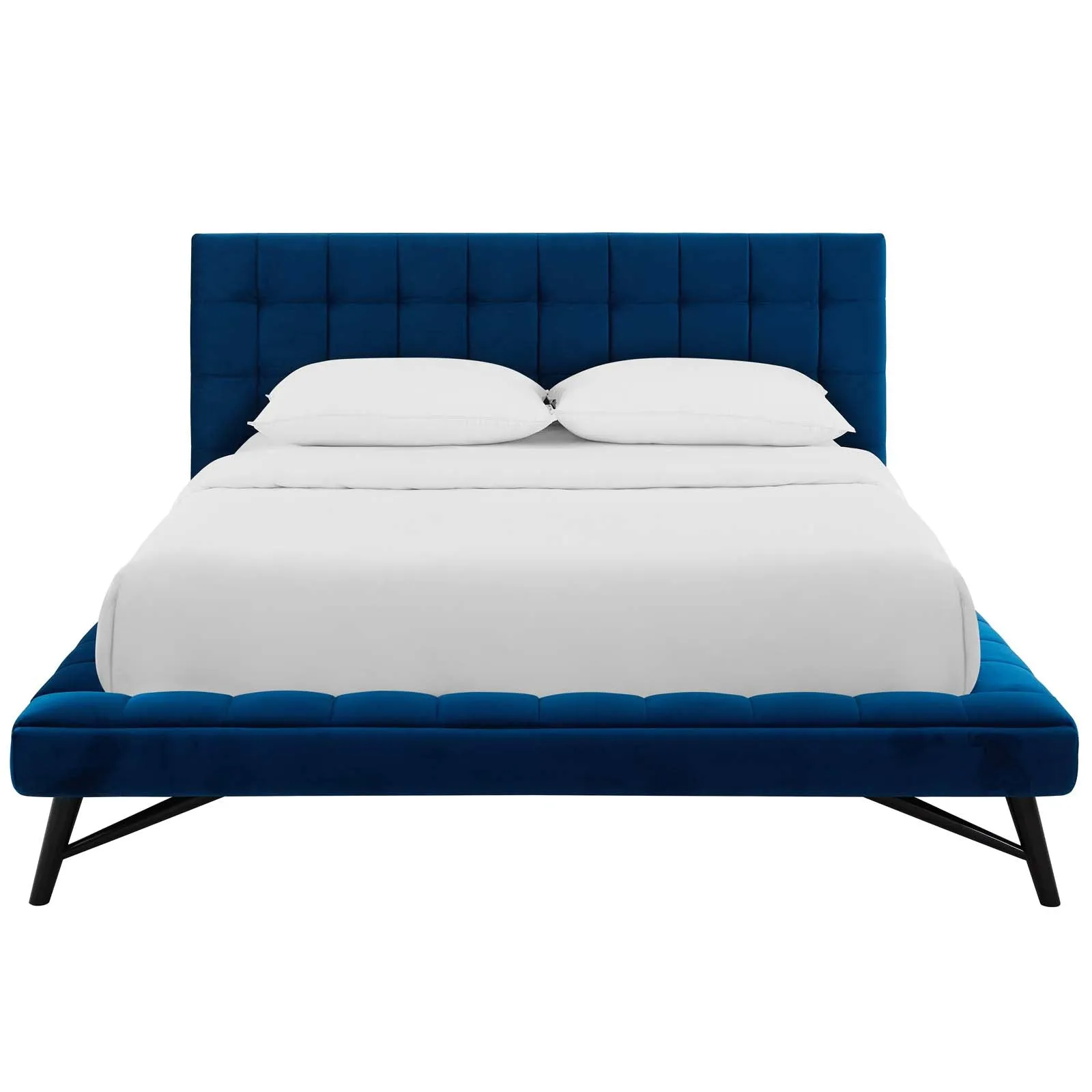 Julia Biscuit Tufted Performance Velvet Platform Bed