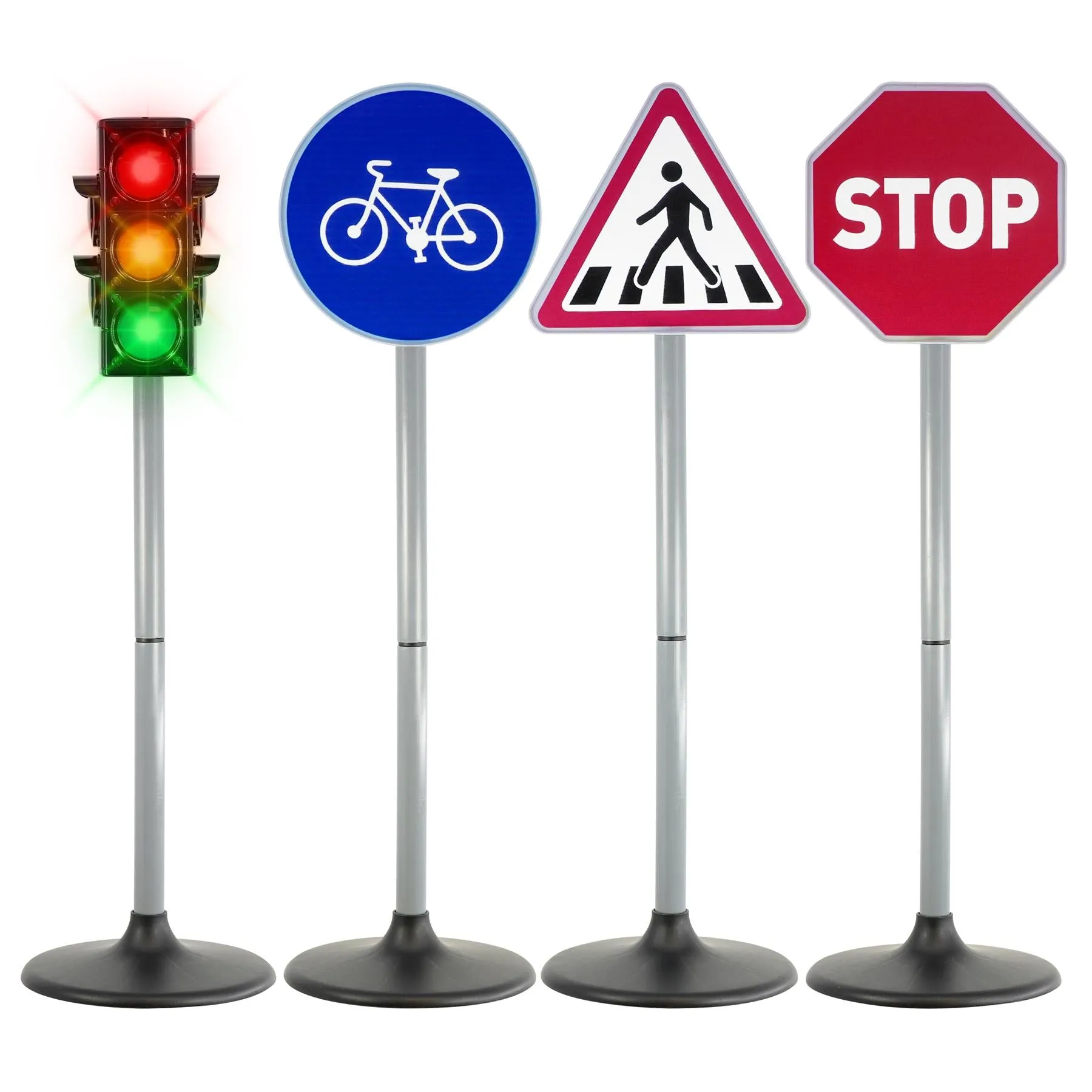 Kids Road Safety Traffic Lights and Road Signs