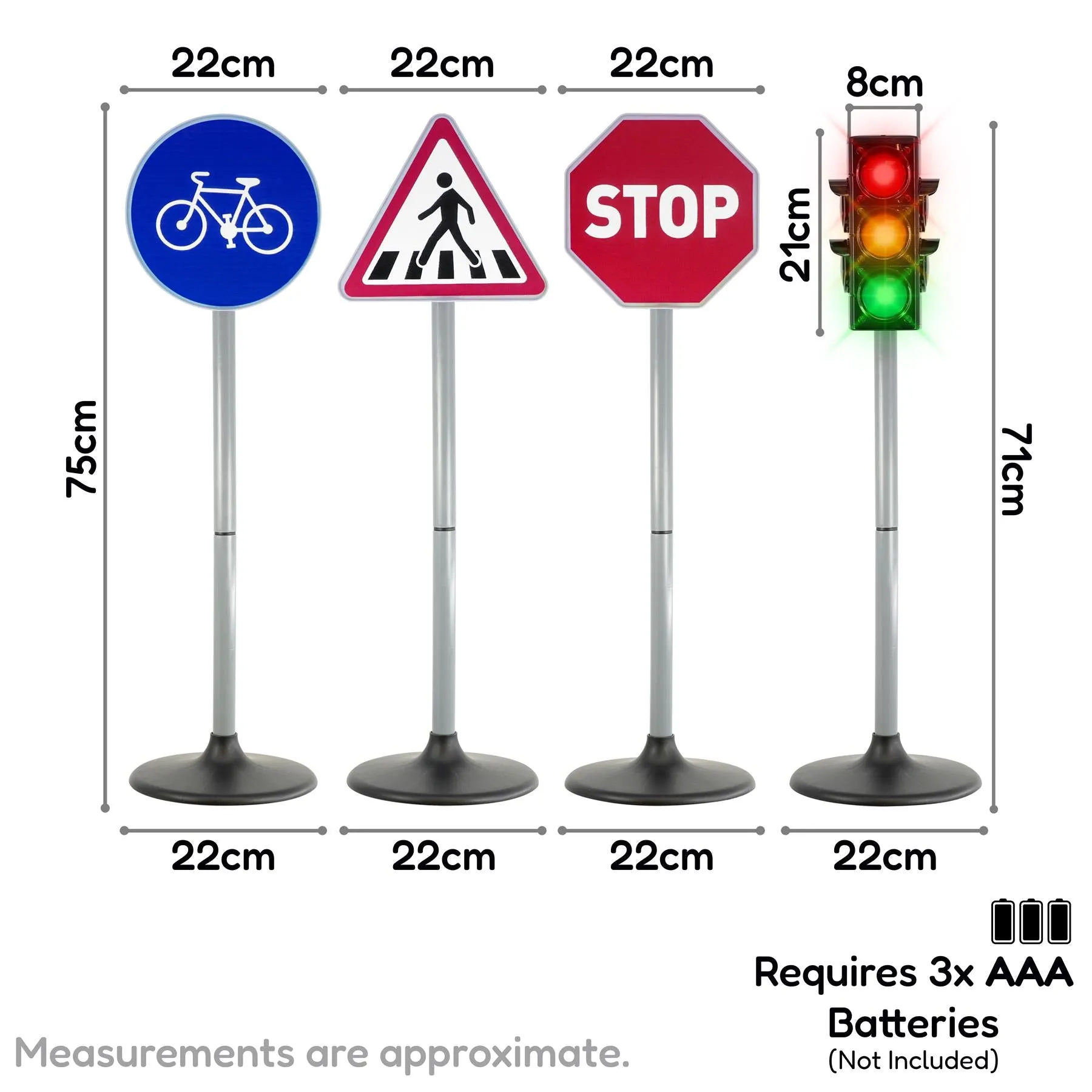 Kids Road Safety Traffic Lights and Road Signs