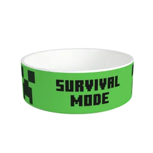 Minecraft Creeper Survival Mode Personalized Pet Bowl