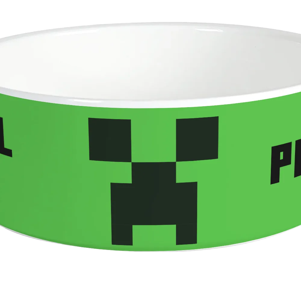 Minecraft Creeper Survival Mode Personalized Pet Bowl