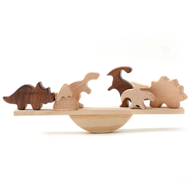 Montessori Wooden Animal Threading & Seesaw Toys