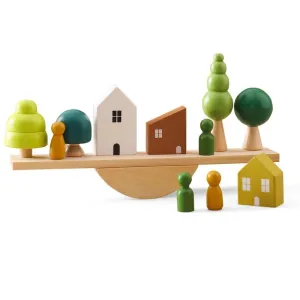 Montessori Wooden Animal Threading & Seesaw Toys