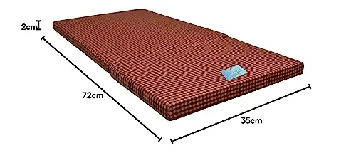 MOROFEEL 2 Inch Dual Comfort Reversible Foldable UHD Foam Single Bed Mattress 3 Fold Red & Black