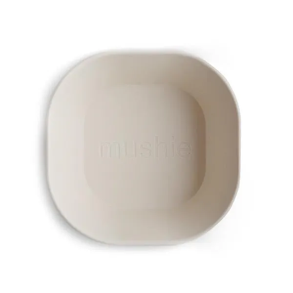 Mushie Square Dinnerware Bowl- Set of 2 Ivory