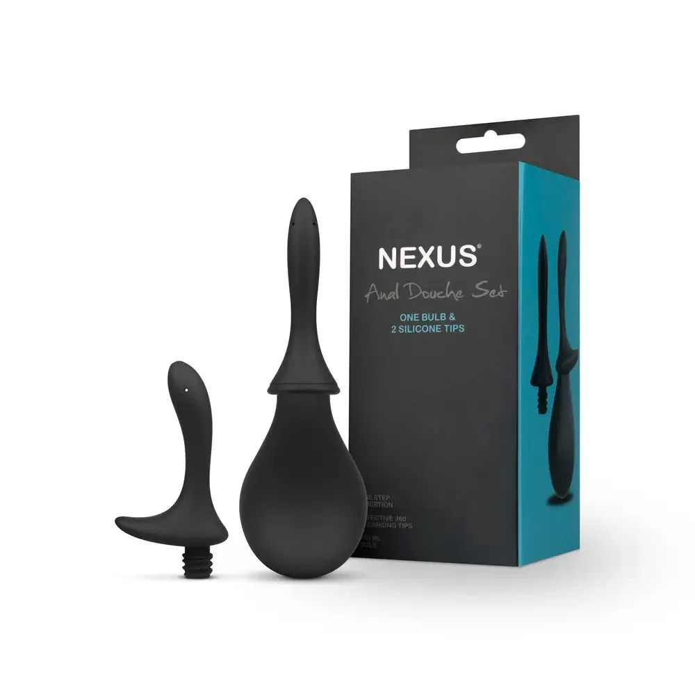 Nexus Silicone Black Anal Douche Set