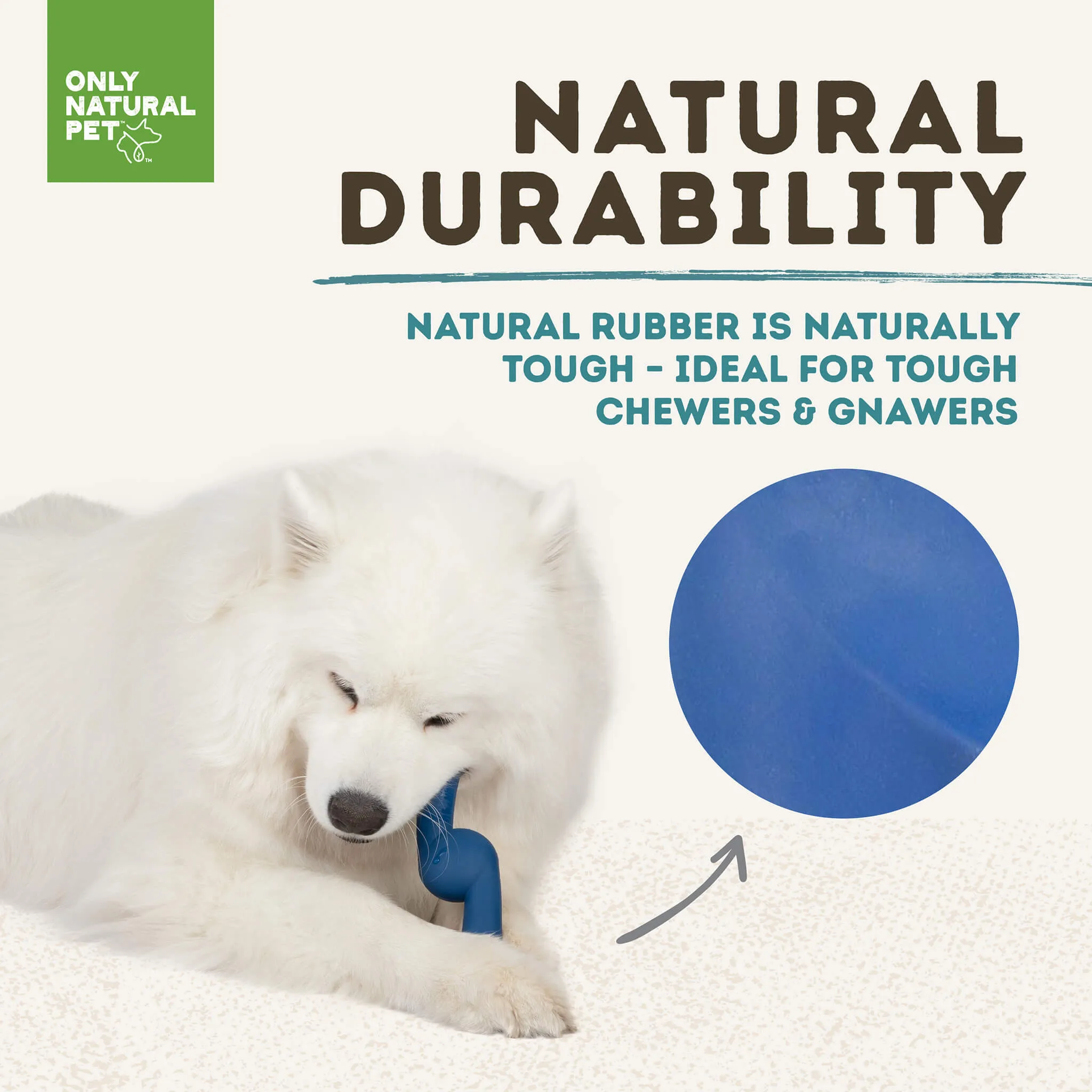 Only Natural Pet Natural Rubber Bond Building Fetch and Tug Dog Toys