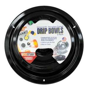 P101P2 2-Pack Universal Fit Heavy Duty Porcelain Drip Bowls for Plug-In Electric range