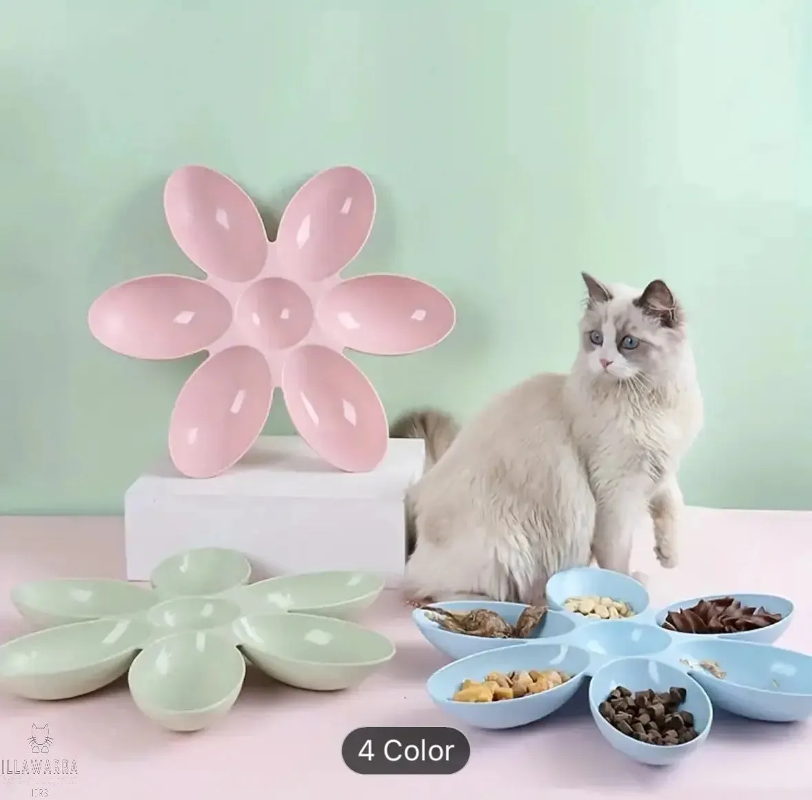 Petal Shaped Cat Food Bowl