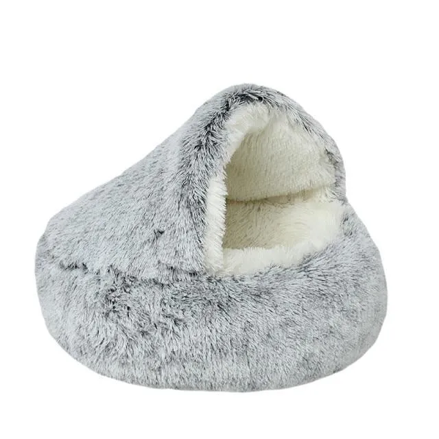 Plush Super Soft Sleeping Cat bed/Small Dog Warm Round Basket Beds