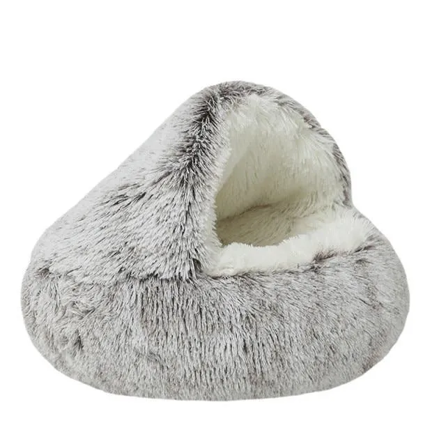 Plush Super Soft Sleeping Cat bed/Small Dog Warm Round Basket Beds