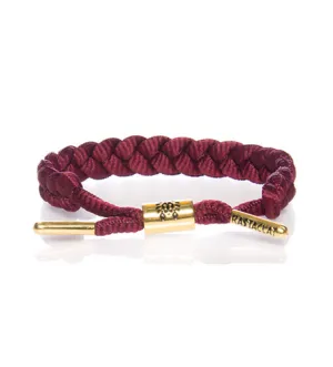 RASTACLAT Lucky Shoelace Bracelet Burgundy