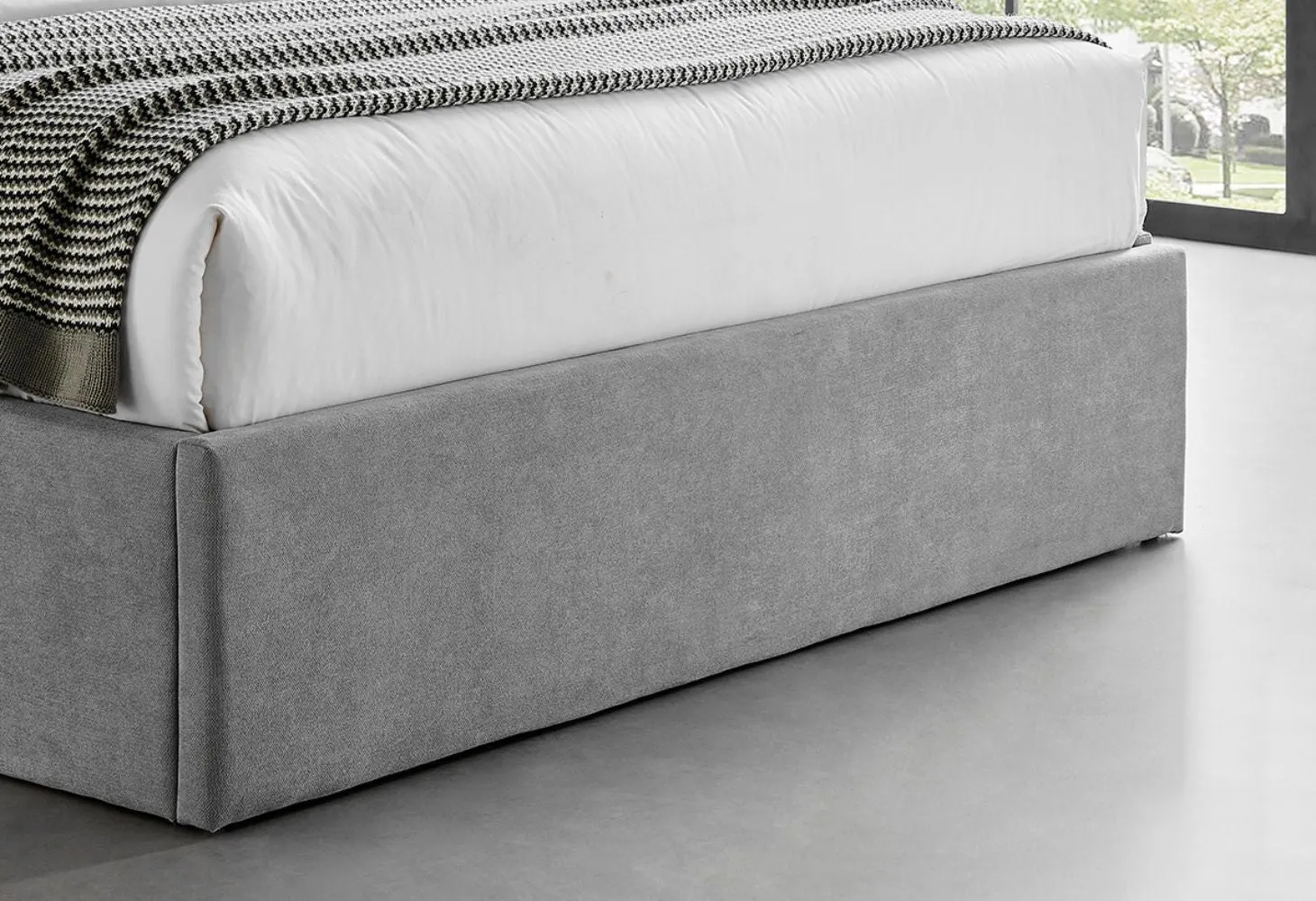 Rosa Storage Bedframe in Light Grey Range by Limelight - Light Grey