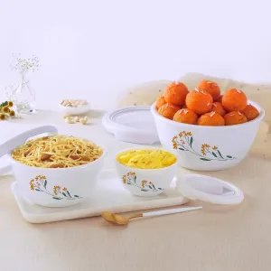 Royale Series Mixing bowls with Premium lid Gift Set, 3 Pieces