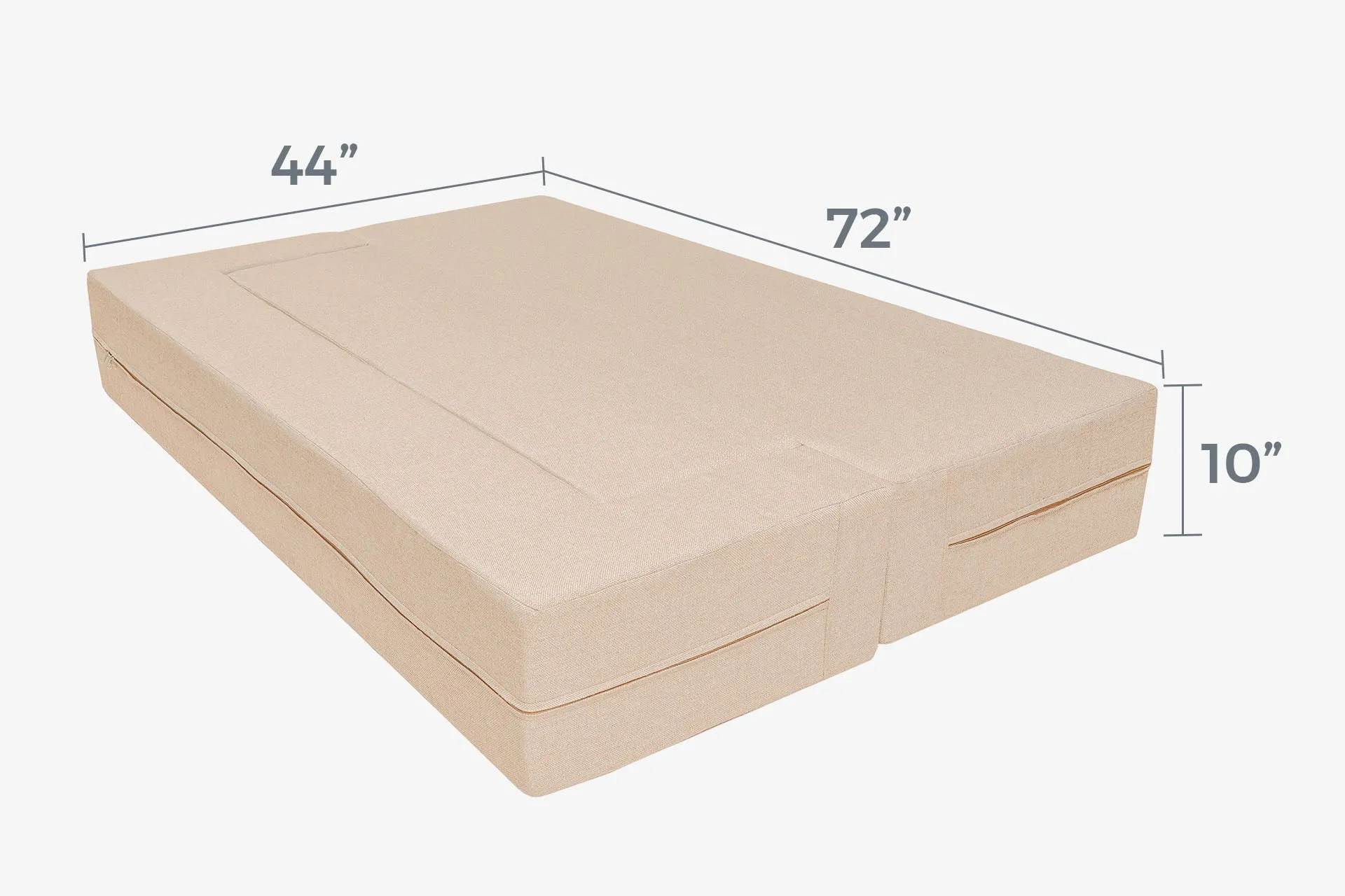 Uberlyfe New Age Folding Sofa Bed, Beige | 3 Seater | 3 Cushions- Red Medallion Pattern