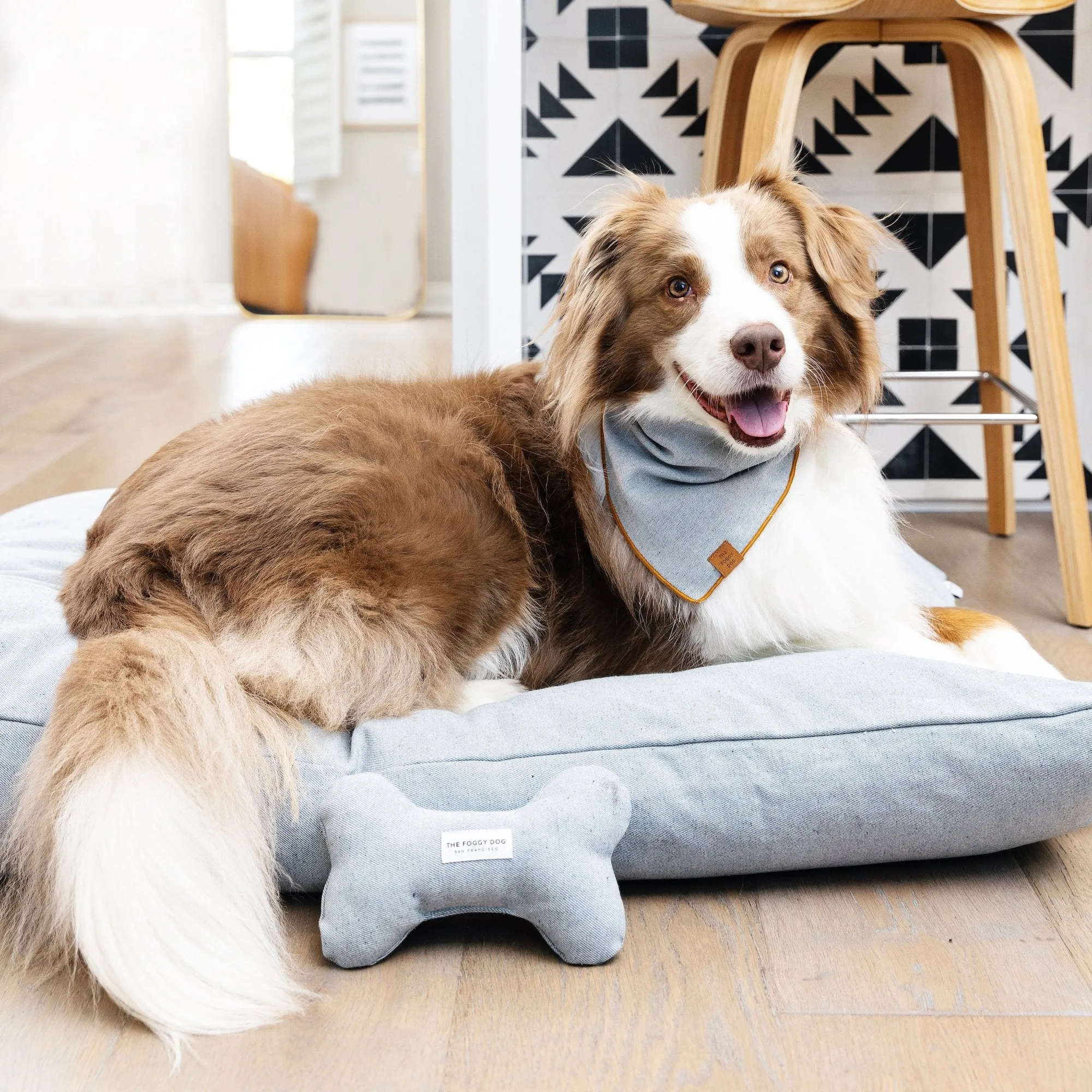 Upcycled Denim Dog Bed