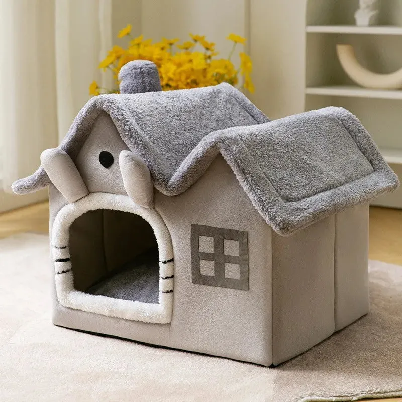 Warm Foldable Cat House Bed/Small Dogs House