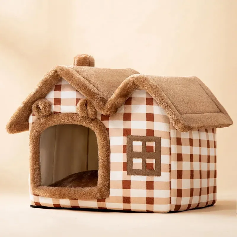 Warm Foldable Cat House Bed/Small Dogs House