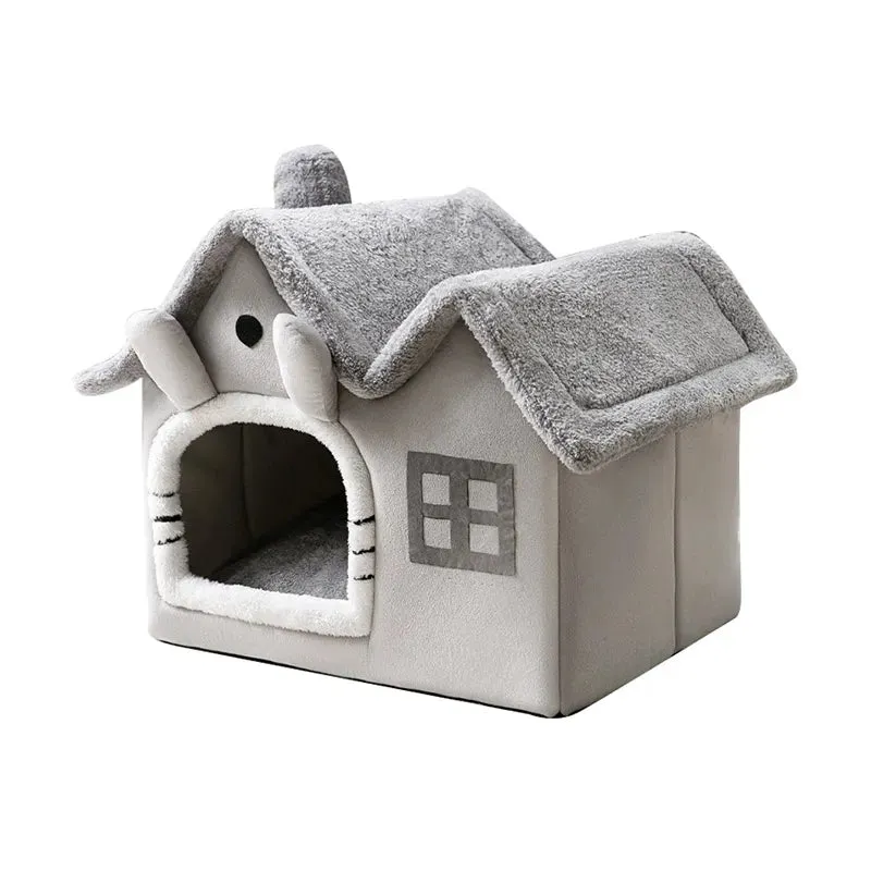 Warm Foldable Cat House Bed/Small Dogs House